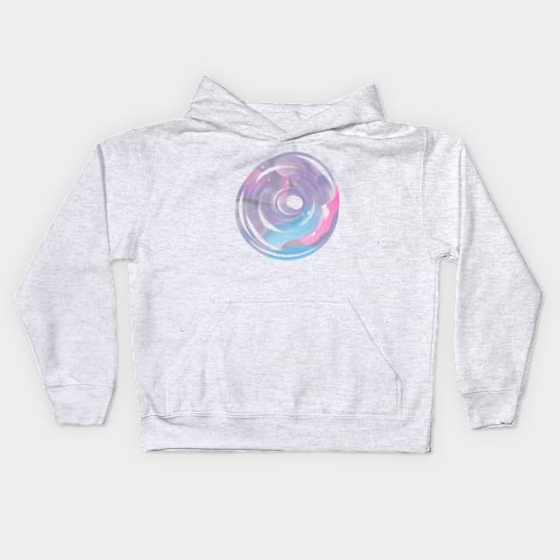 Purple and pink Pastel paint abstract galaxy Kids Hoodie by carolsalazar